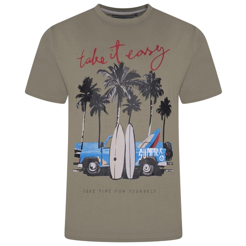 KAM Surf Truck Print T-Shirt Laurel Oak